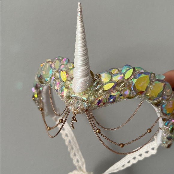 Unicorn Iridescent Gem Crown Headpiece - Picture 9 of 9